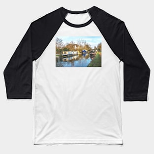 Narrowboats At Aldermaston Baseball T-Shirt